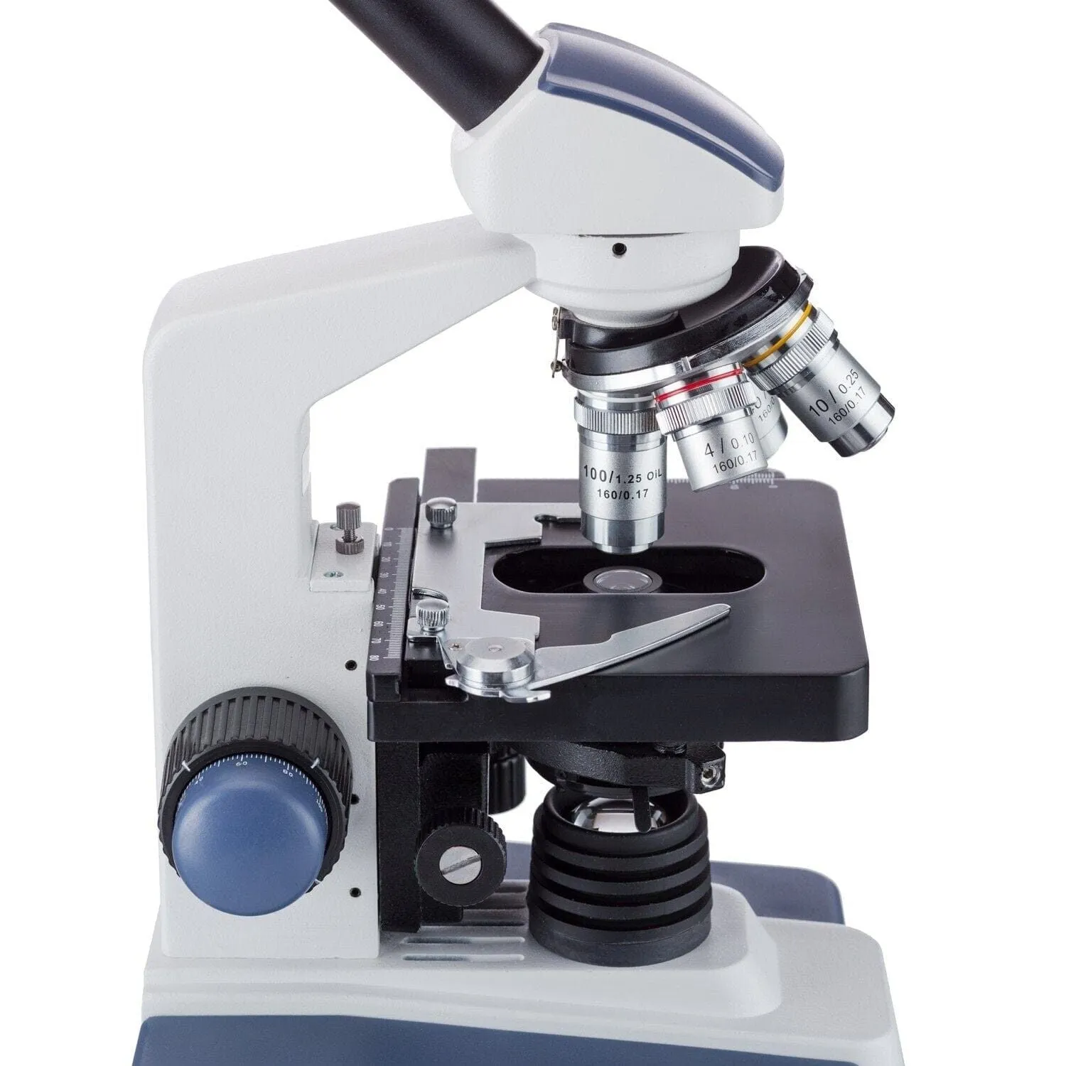 Amscope M620 Series Monocular LED Compound Microscope 40X-2500X Magnification with 1.0MP Digital Camera