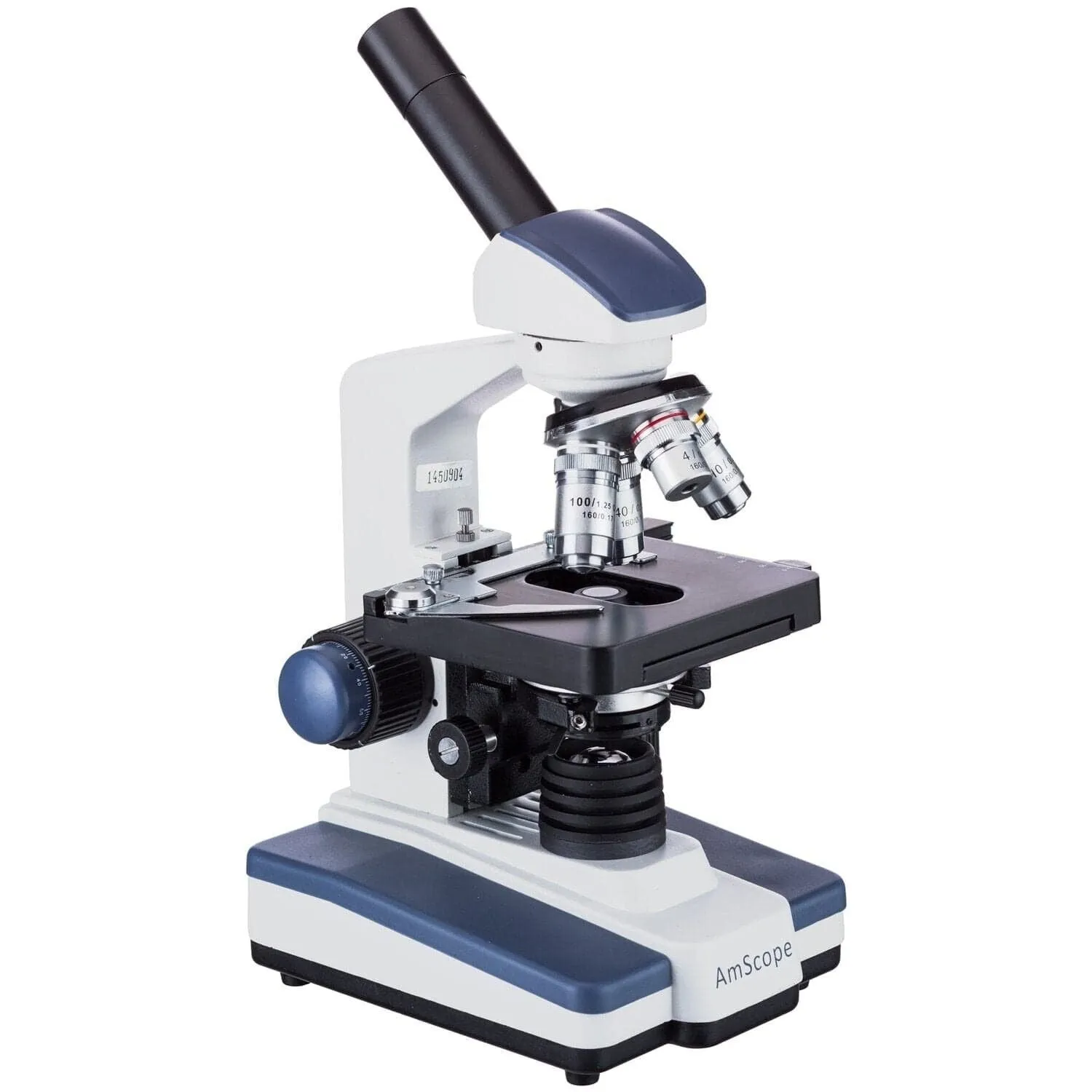 Amscope M620 Series Monocular LED Compound Microscope 40X-2500X Magnification with 1.0MP Digital Camera