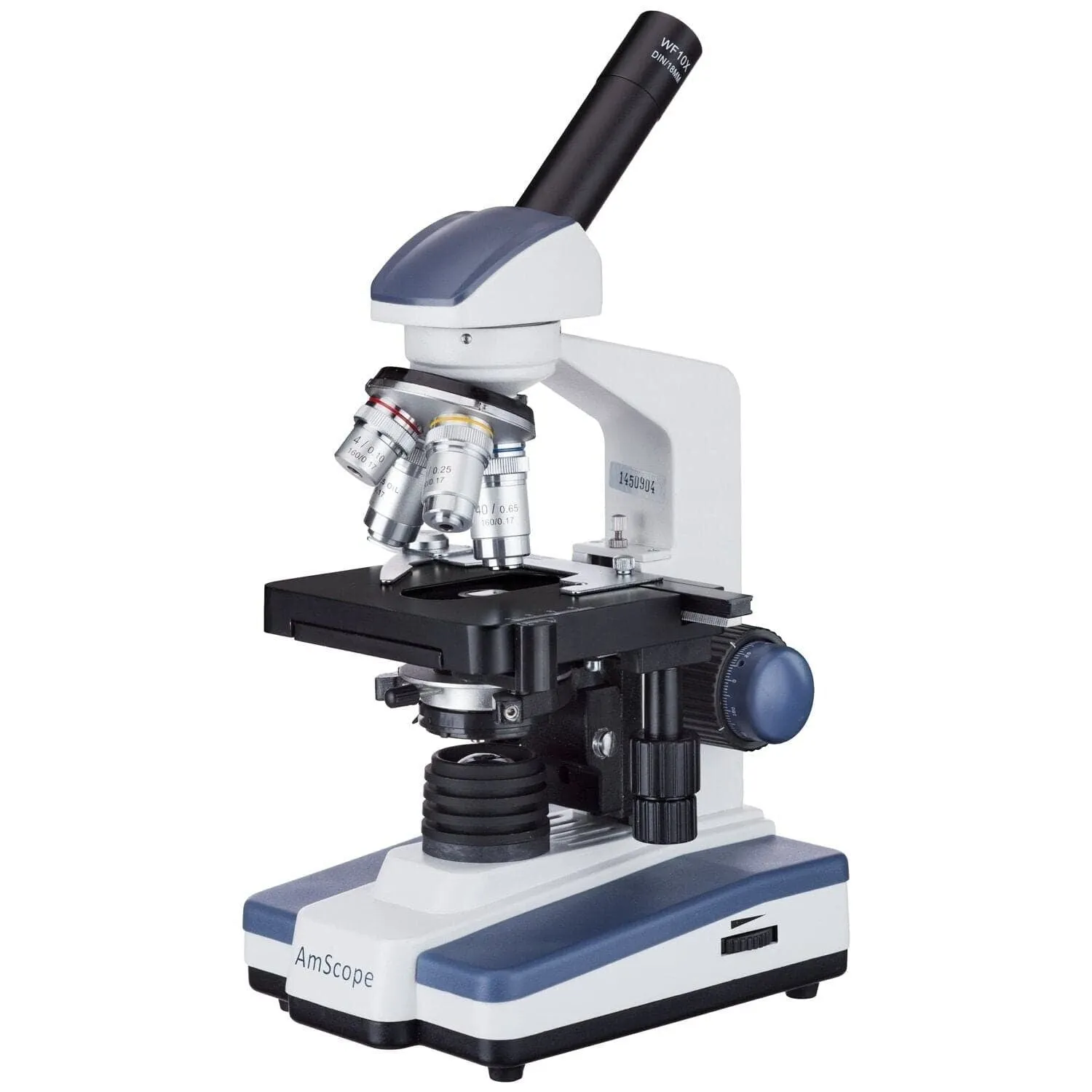 Amscope M620 Series Monocular LED Compound Microscope 40X-2500X Magnification with 1.0MP Digital Camera