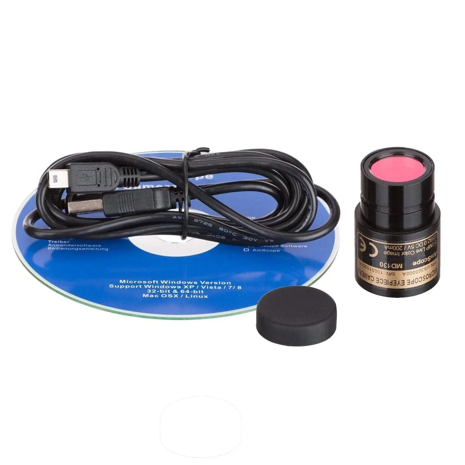 Amscope M620 Series Monocular LED Compound Microscope 40X-2500X Magnification with 1.0MP Digital Camera