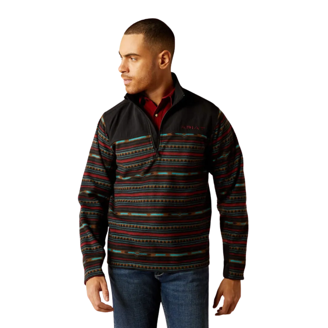 Ariat Men's Basis 2.0 Zip Black Southwest Sweatshirt