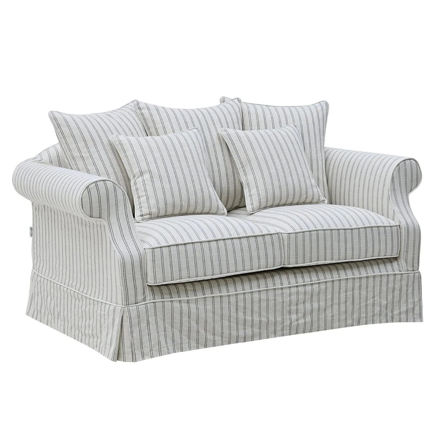 Avalon Hamptons 2 Seat Sofa Stone Stripe