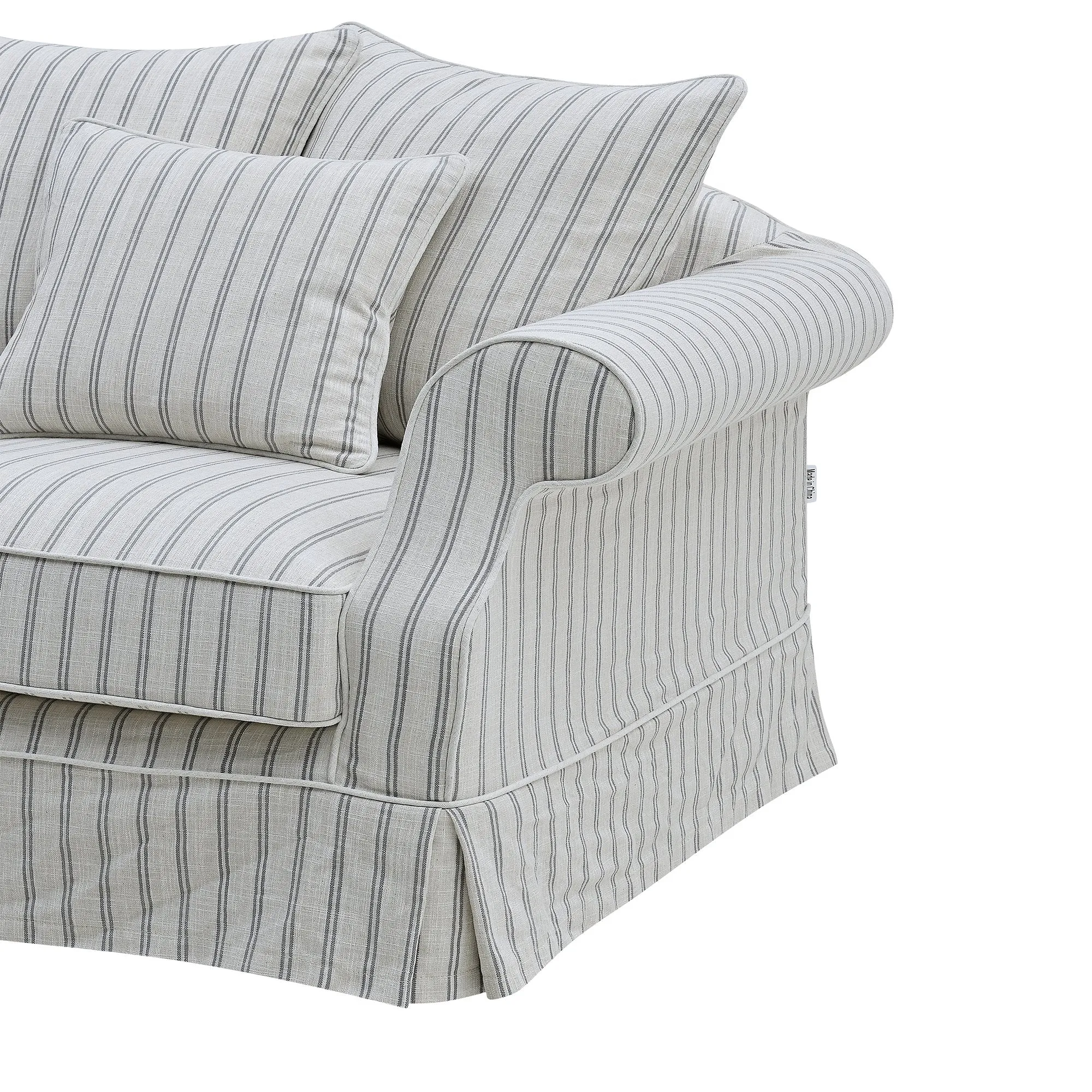 Avalon Hamptons 2 Seat Sofa Stone Stripe