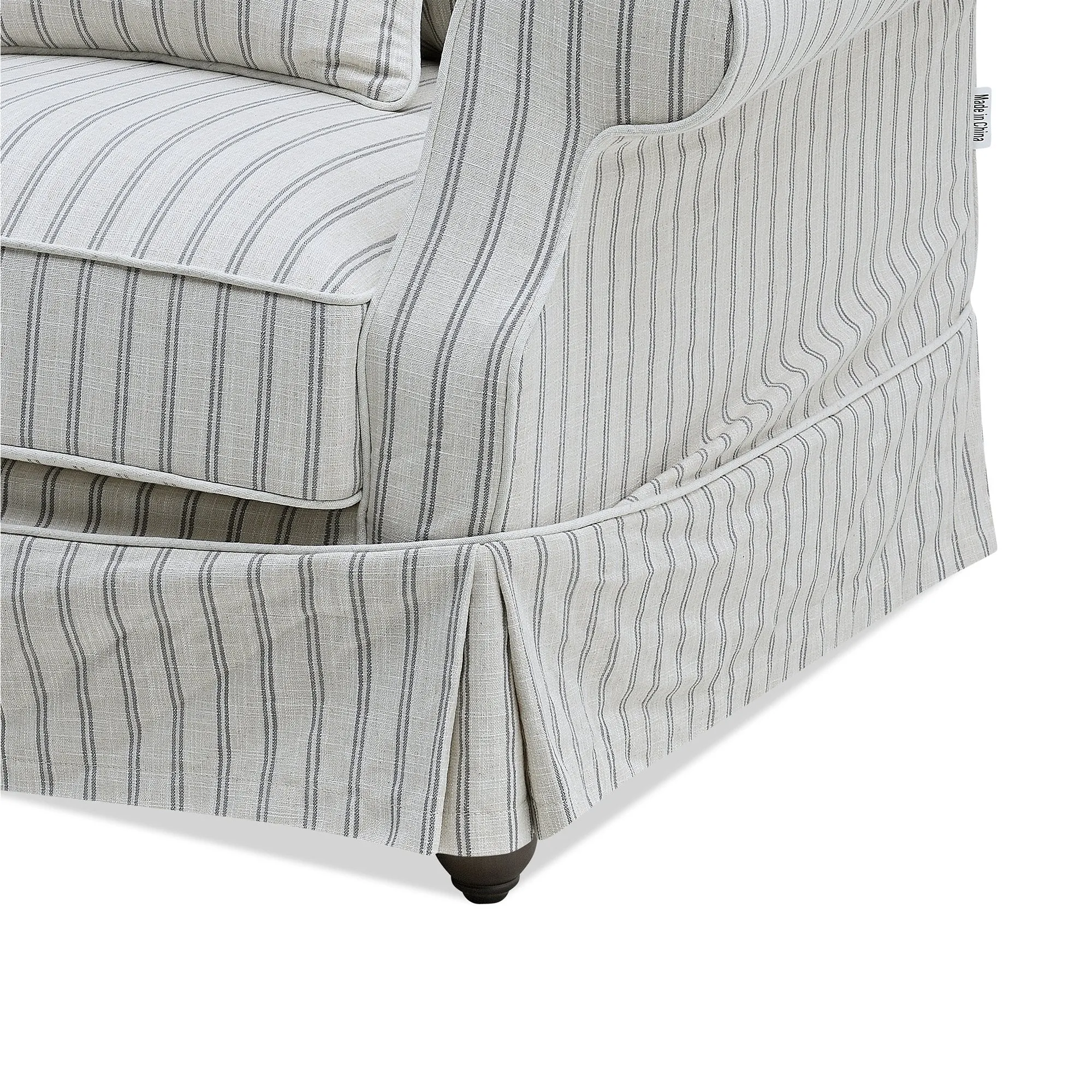 Avalon Hamptons 2 Seat Sofa Stone Stripe