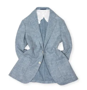 Barba Napoli - Blue Virgin Wool/Cotton/Silk Sports Jacket 52