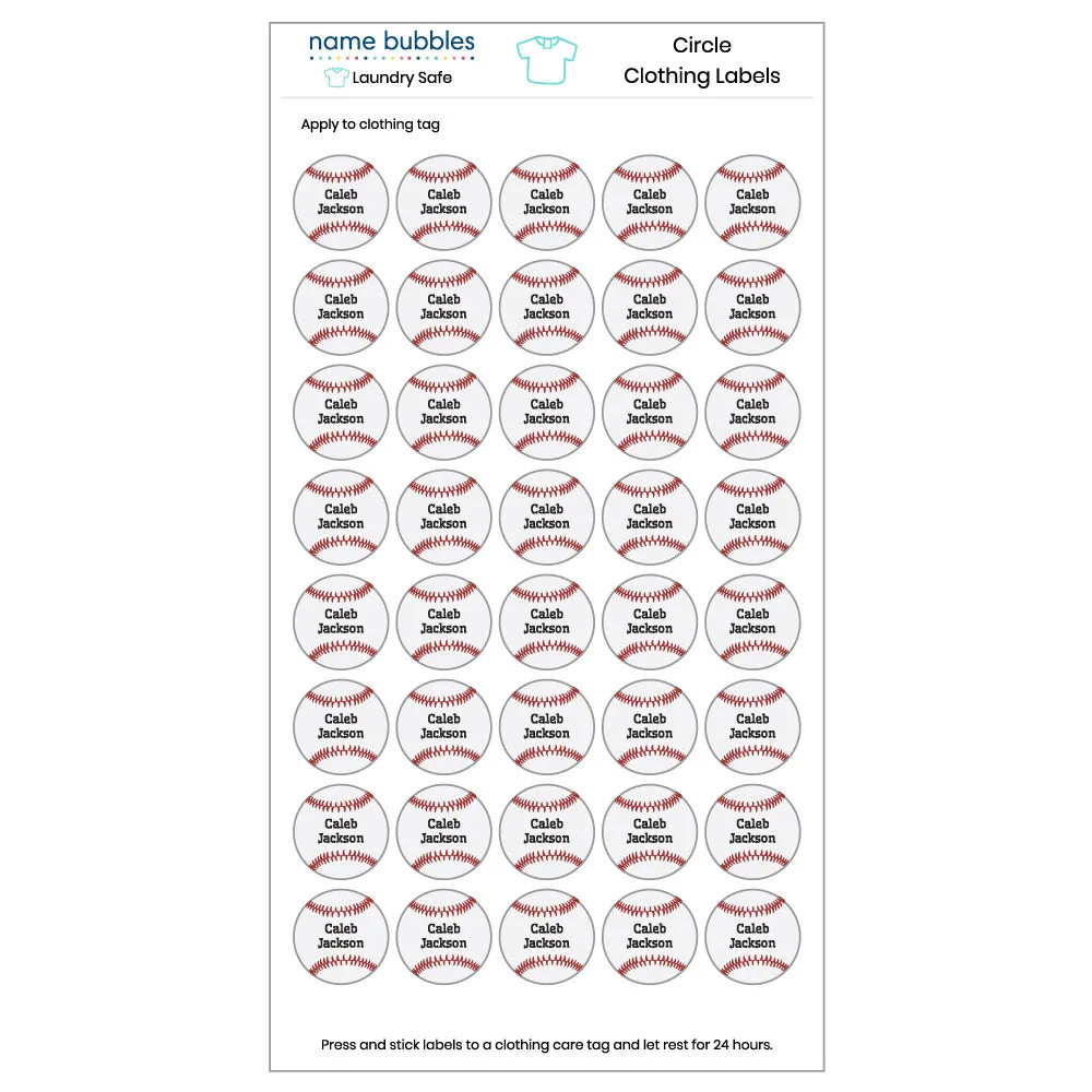 Baseball Clothing Labels