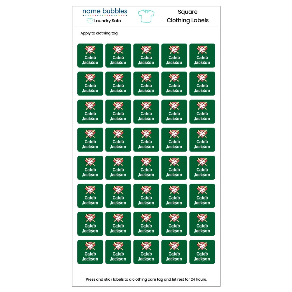 Baseball Clothing Labels