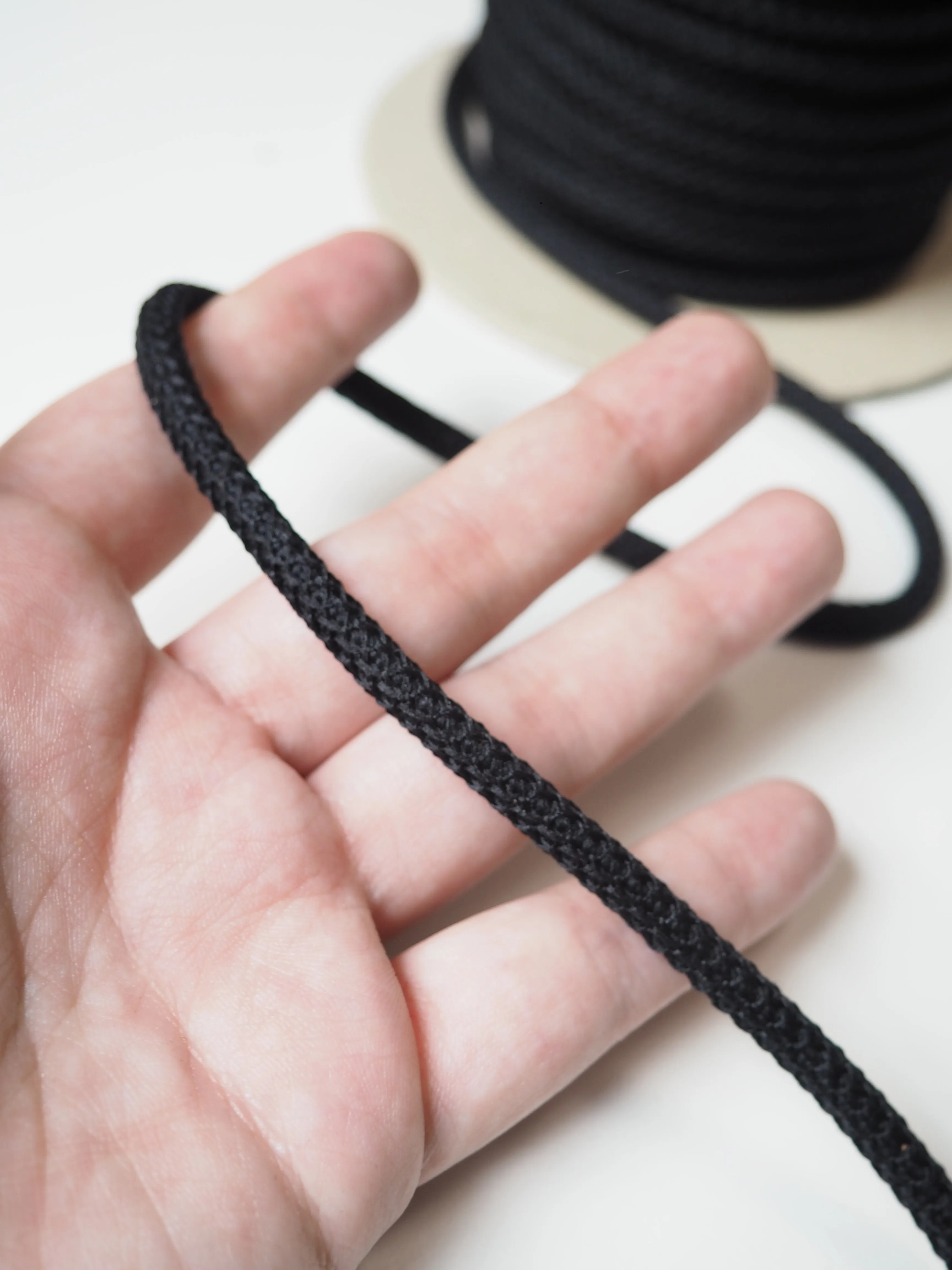 Black Net Braided Cord 6mm