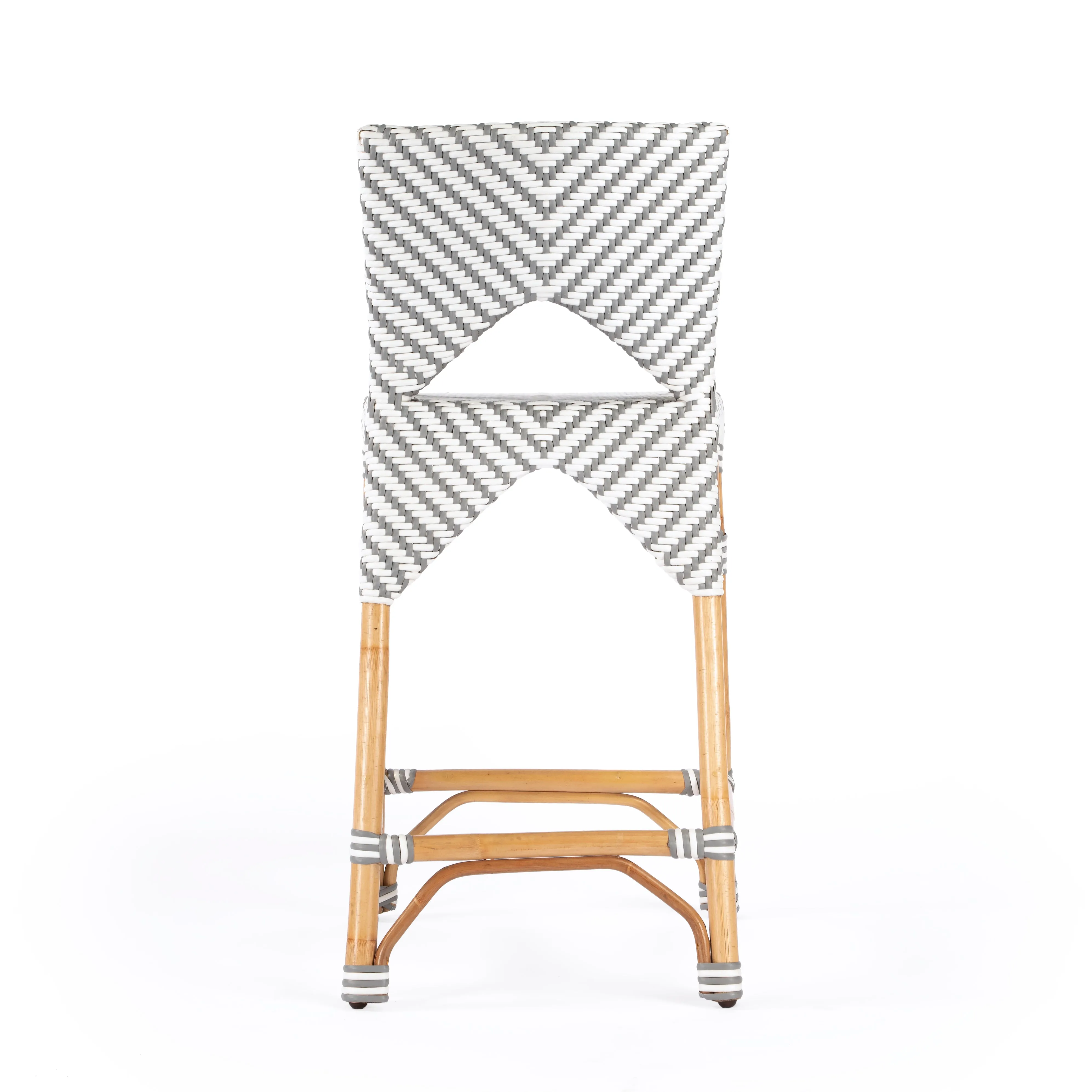 Creanly Rattan 25" Counter Stool in Gray  5603423