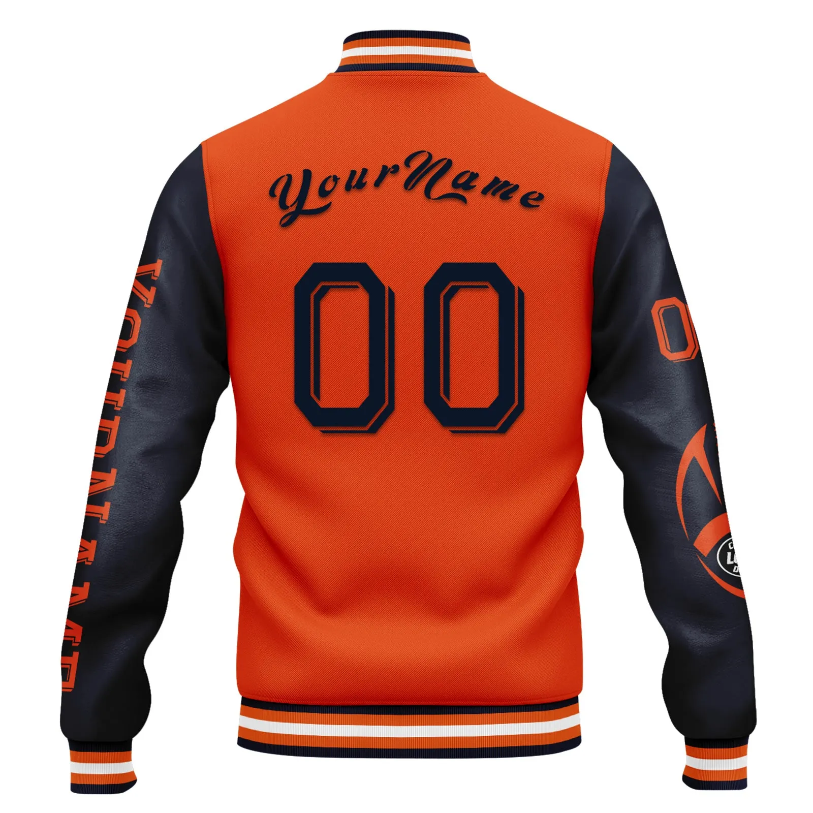 Custom Blue Orange Chicago Jacket and Sports Shoes Combo Offer Personalized Combo ZH-D020294-7