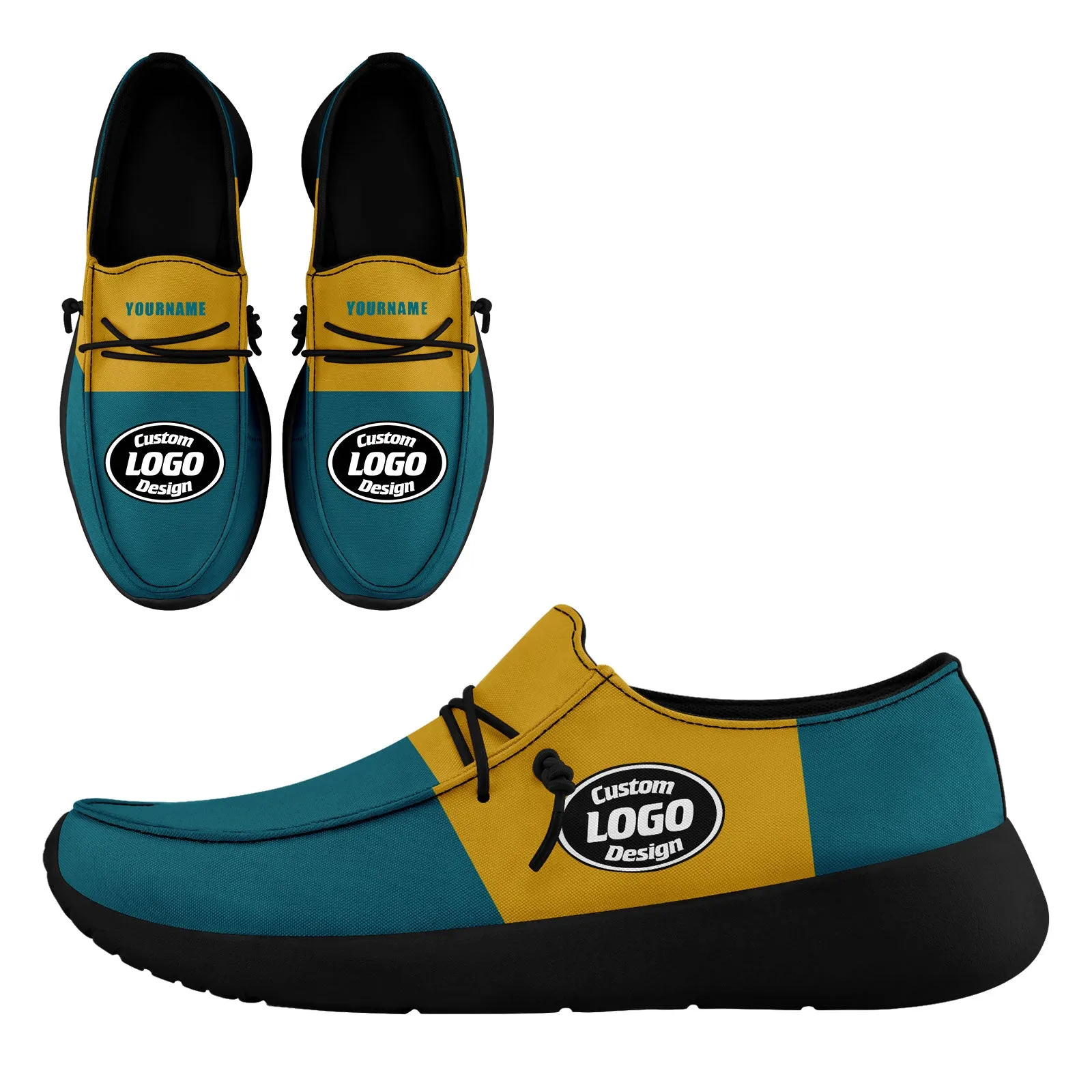 Custom Green Yellow Jacksonville Jacket and Sports Shoes Combo Offer Personalized Combo ZH-D020294-16