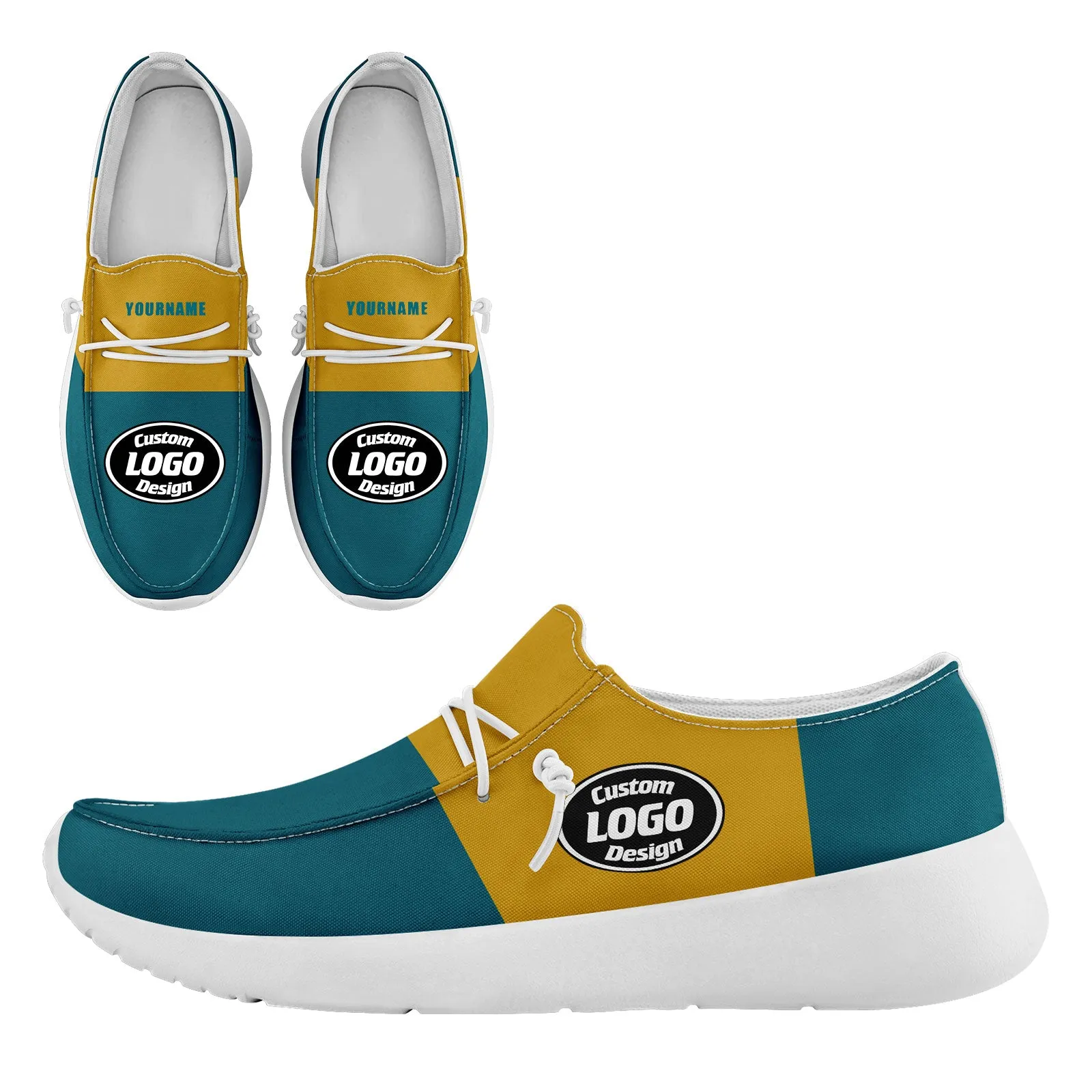 Custom Green Yellow Jacksonville Jacket and Sports Shoes Combo Offer Personalized Combo ZH-D020294-16