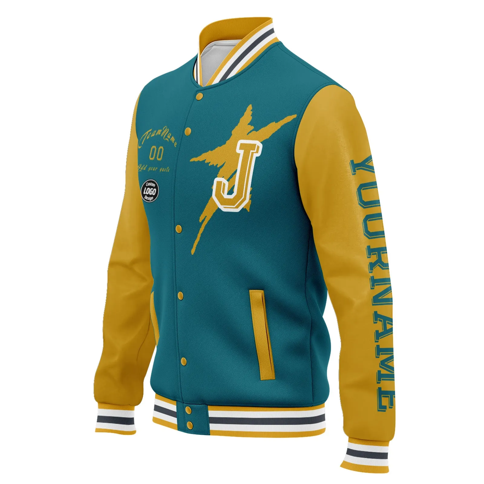 Custom Green Yellow Jacksonville Jacket and Sports Shoes Combo Offer Personalized Combo ZH-D020294-16