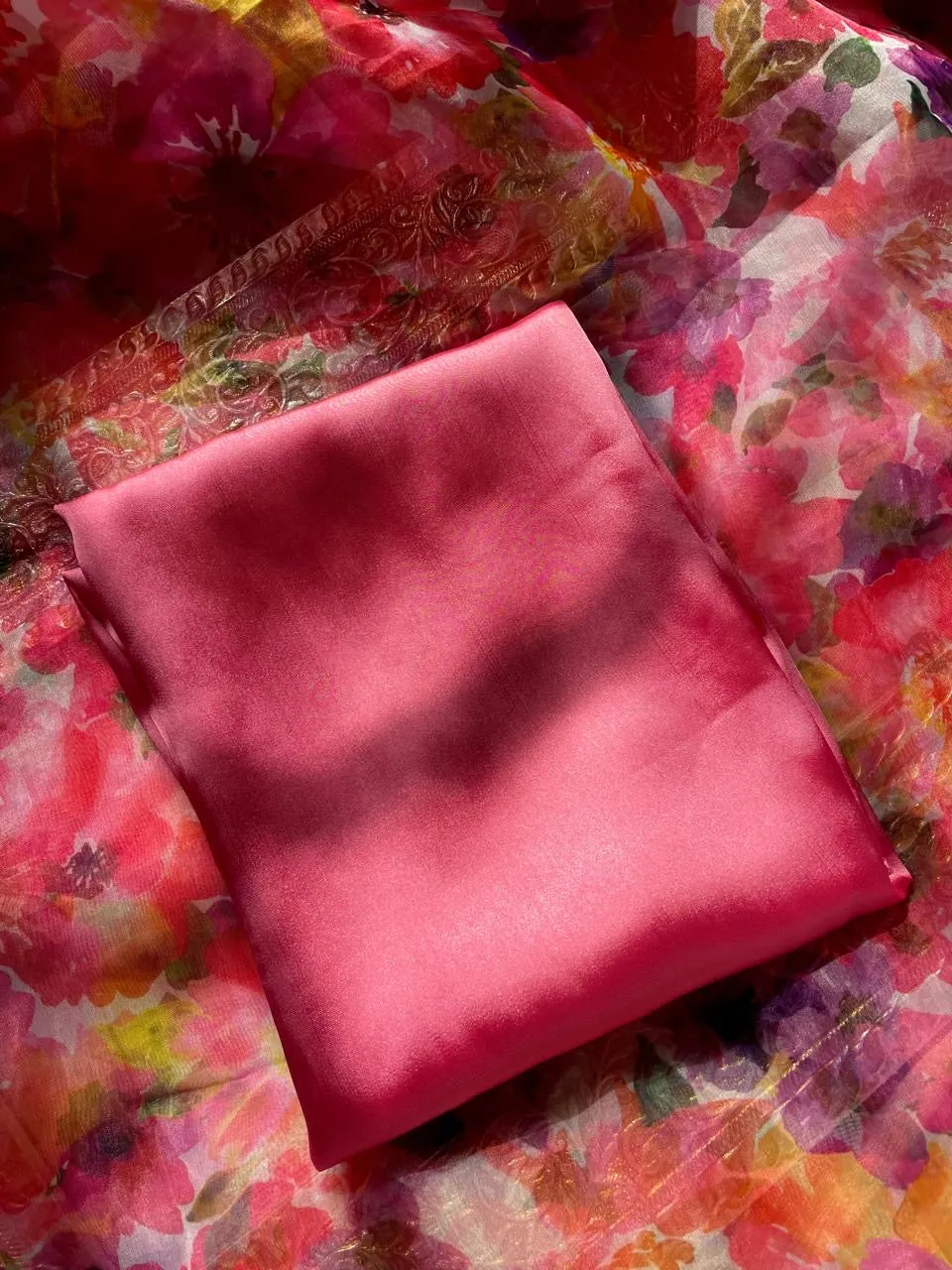Digital Printed Organza: Floral Whisper