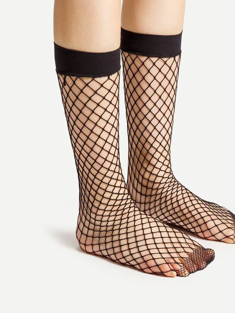 Fishnet Ankle Socks 3 Pairs
