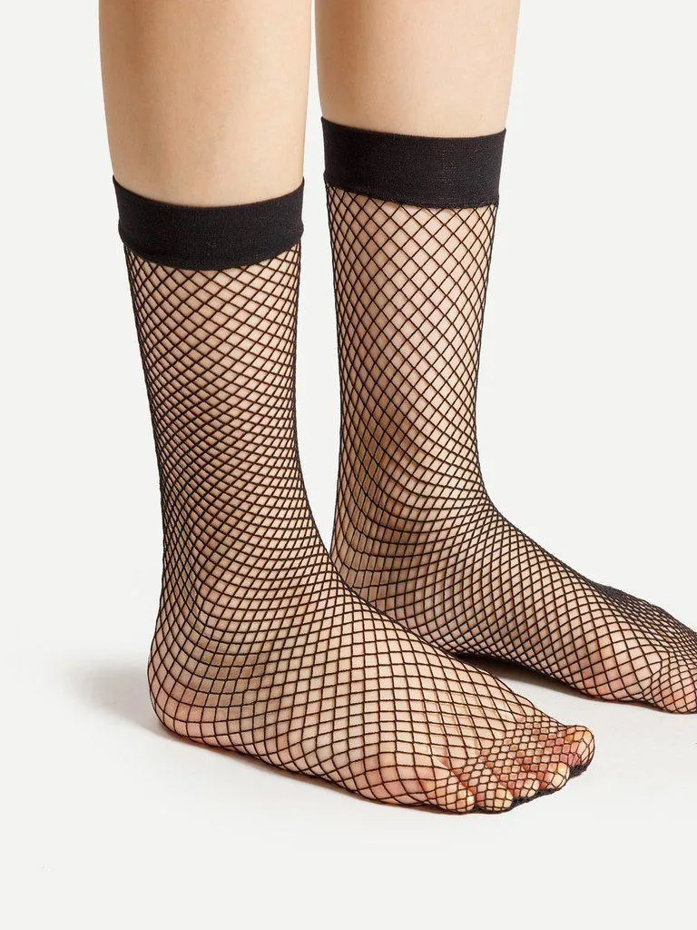 Fishnet Ankle Socks 3 Pairs