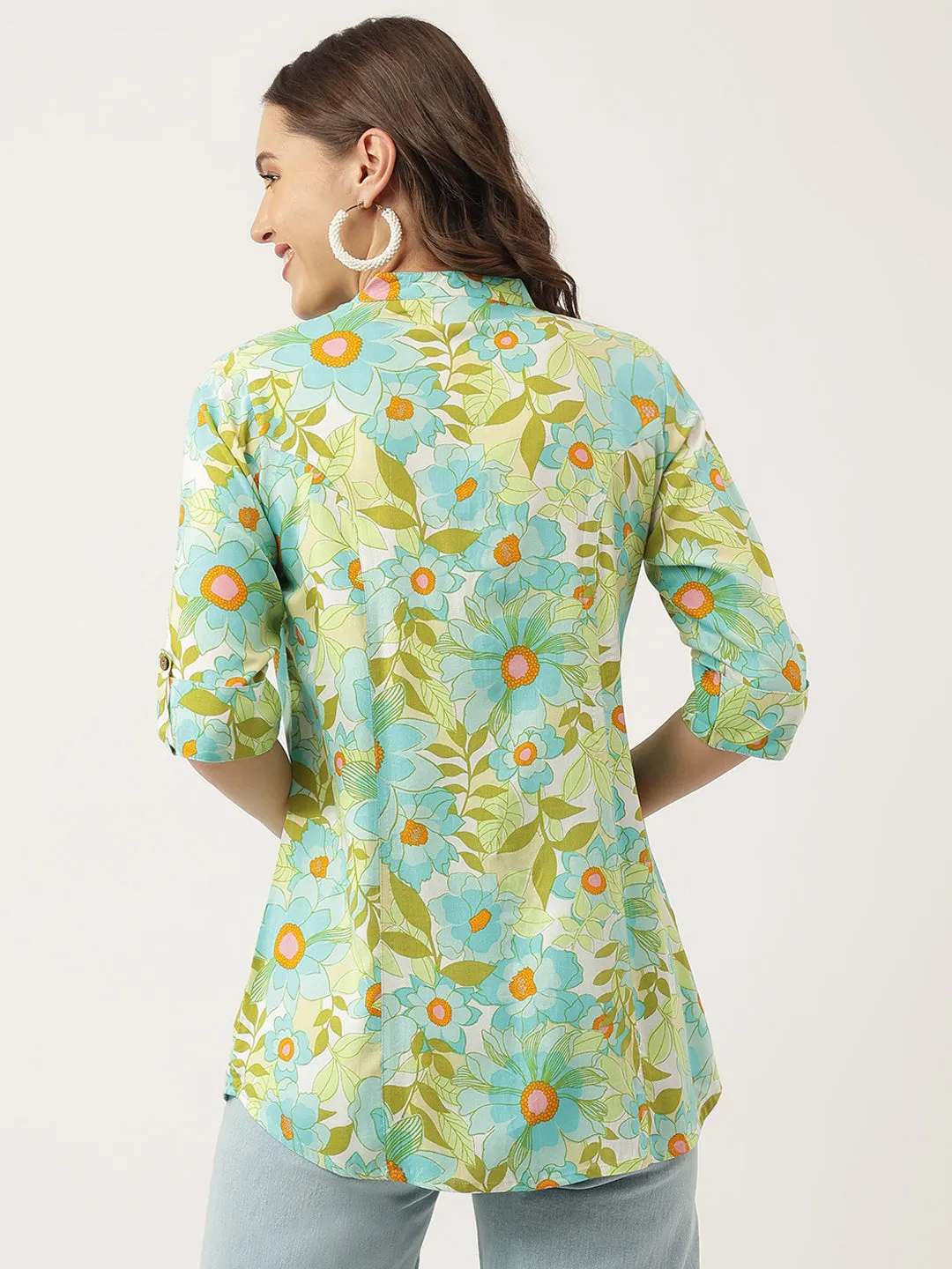 Floral Printed Rayon Regular Top