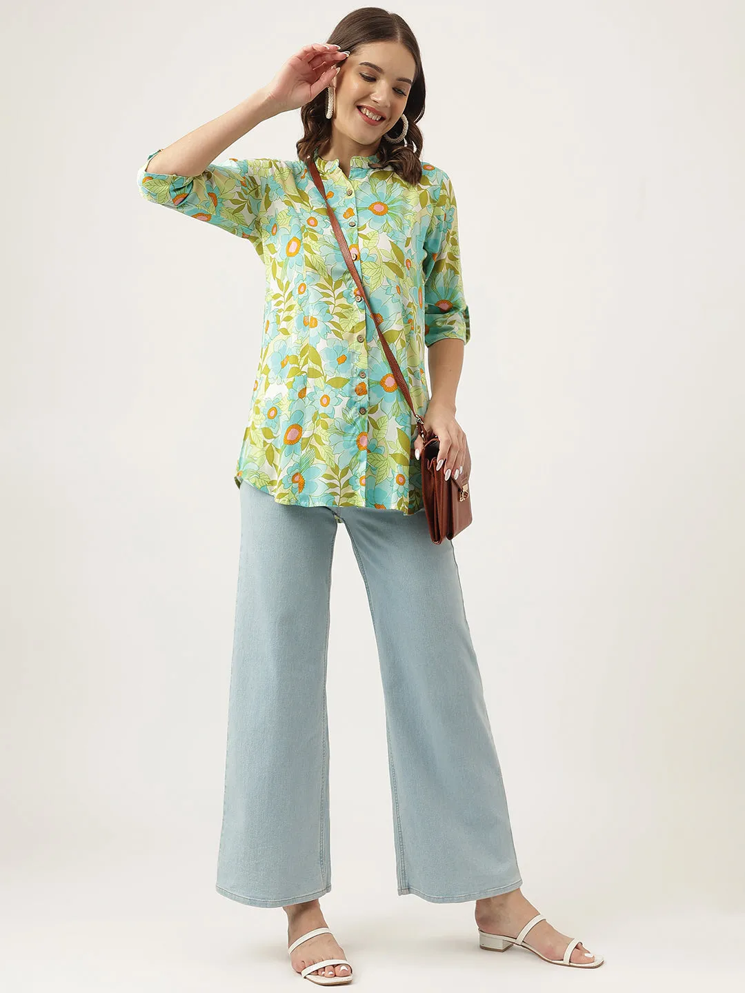 Floral Printed Rayon Regular Top