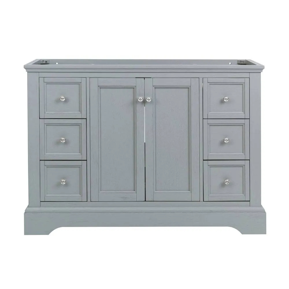 Fresca FCB2448GRV Windsor 48" Gray Textured Traditional Bathroom Cabinet