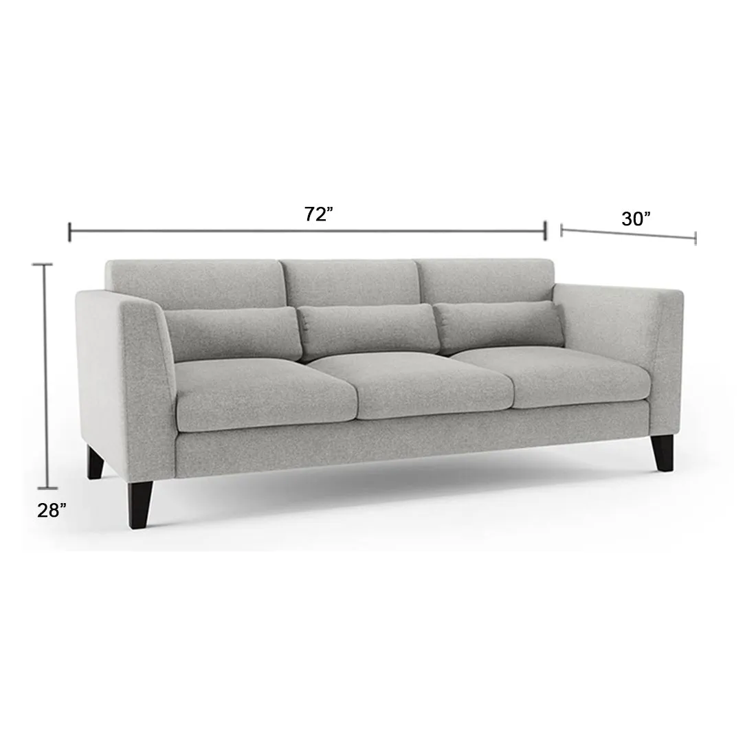 Hawk 6 Seater L Shape Sofa For Living Room - 3 2 1