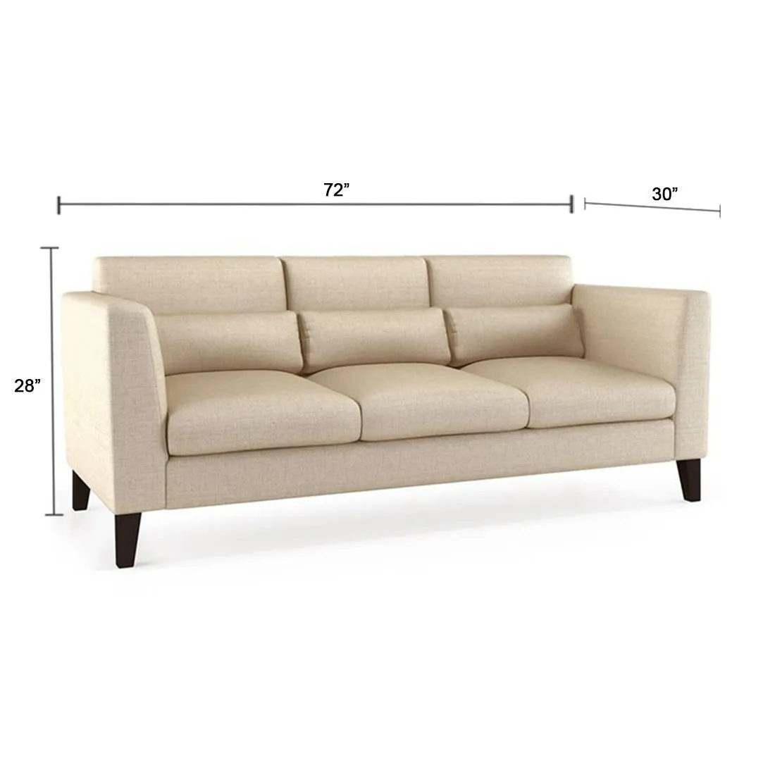 Hawk 6 Seater L Shape Sofa For Living Room - 3 2 1