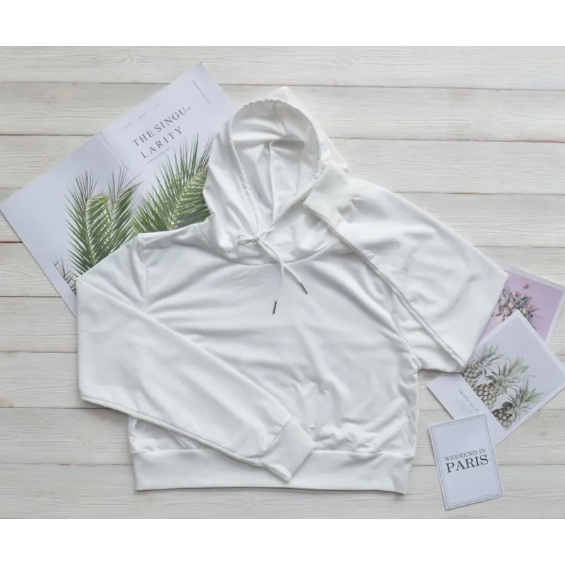 Hooded Solid Casual Running Sports Tee
