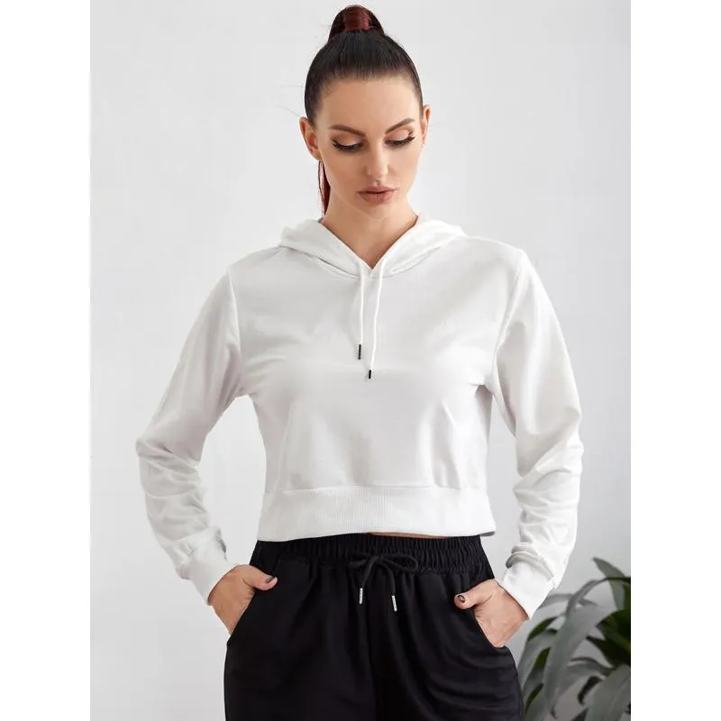 Hooded Solid Casual Running Sports Tee