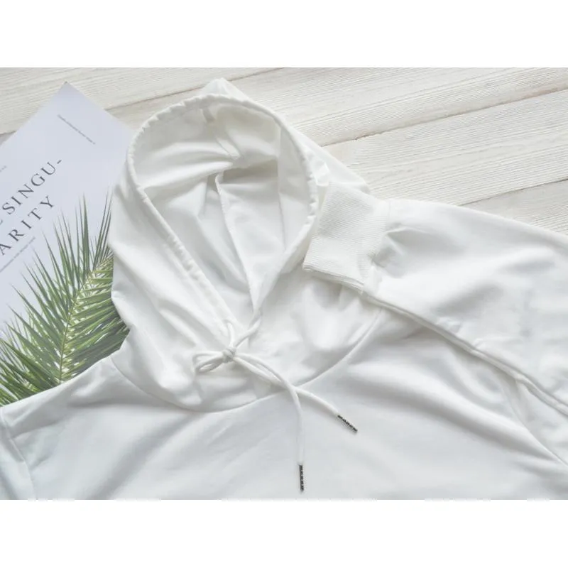 Hooded Solid Casual Running Sports Tee