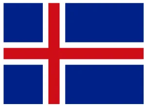 Iceland Courtesy Flag Polyester 45 x 30cm