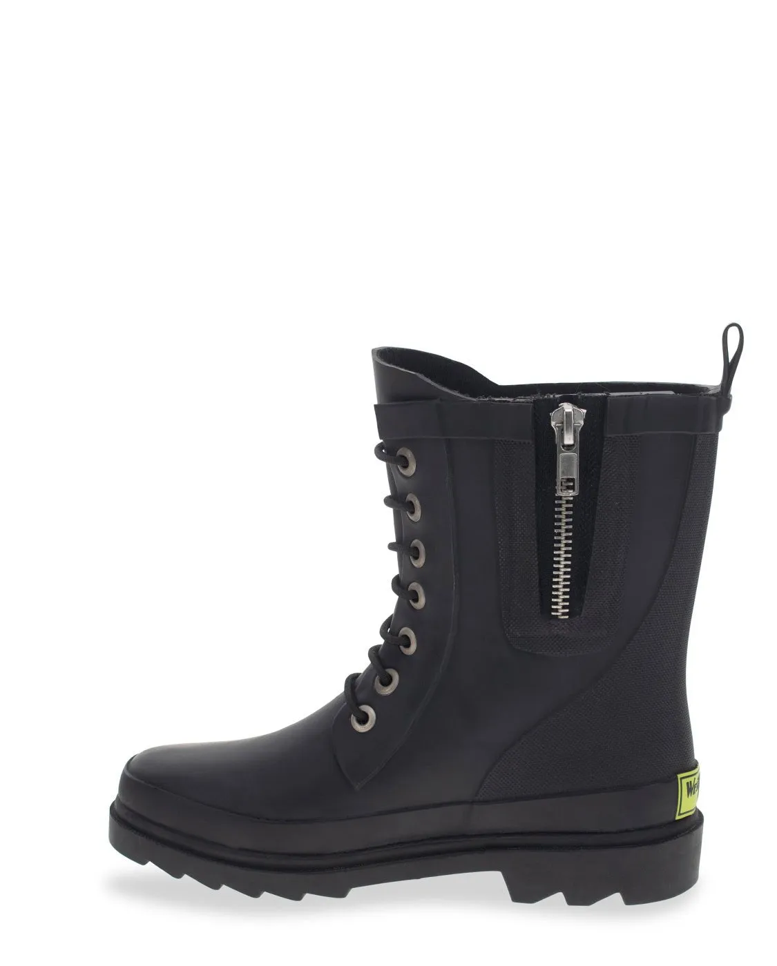 Kids Combat Ankle Rain Boot - Black