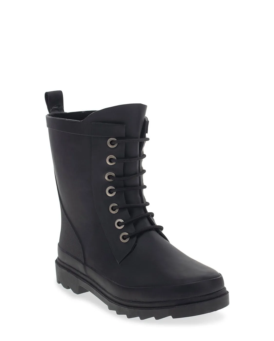 Kids Combat Ankle Rain Boot - Black