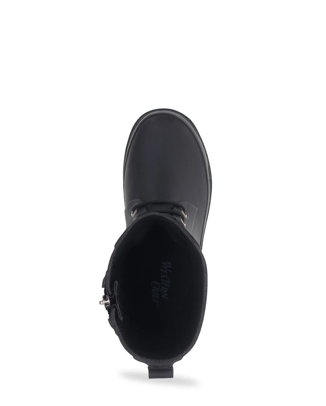 Kids Combat Ankle Rain Boot - Black