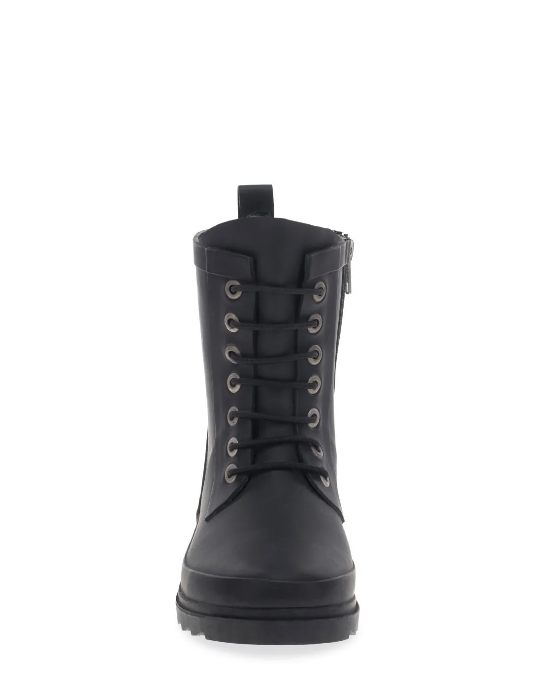 Kids Combat Ankle Rain Boot - Black