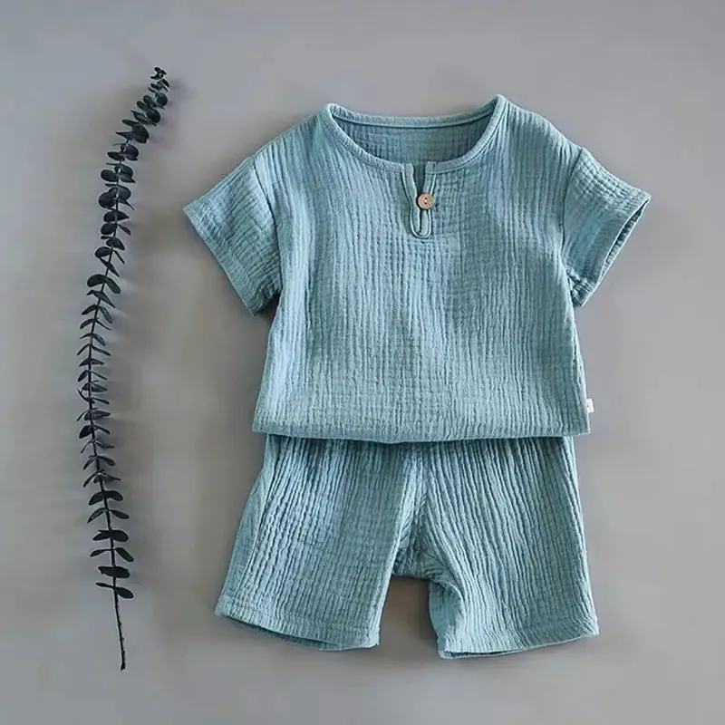 Kids Cotton And Linen Retro Sets