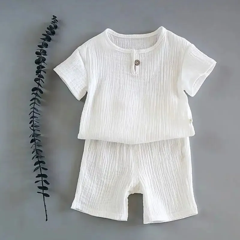 Kids Cotton And Linen Retro Sets