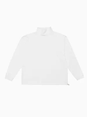 Long Sleeve High Neck Tee White Long Sleeve High Neck Tee White