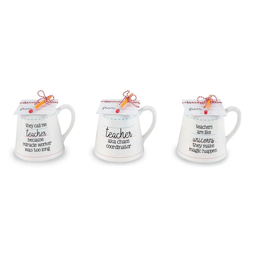Mud Pie - Teacher Pencil Mug Set