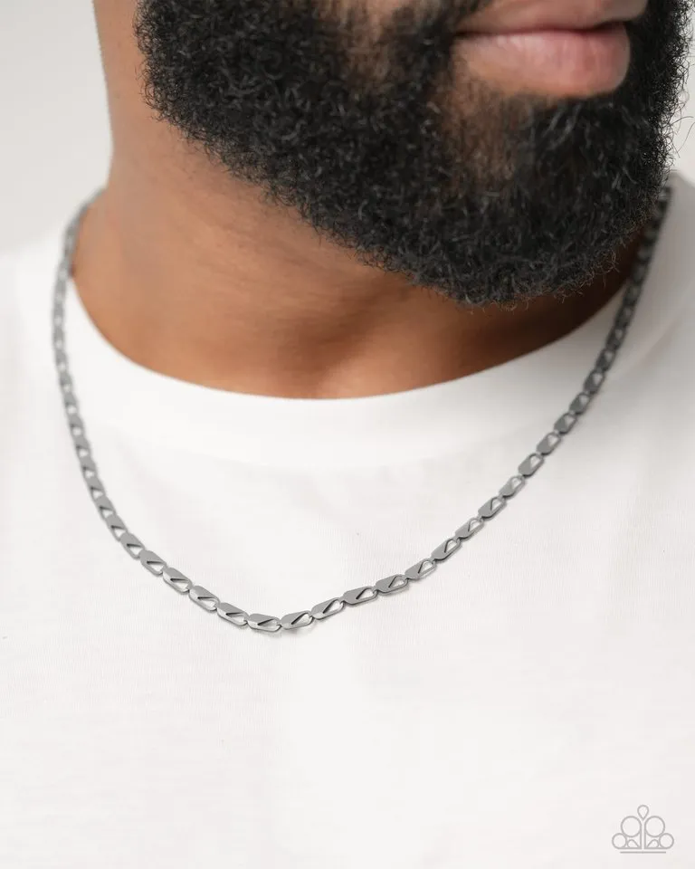 Paparazzi Necklace ~ Casually Charged - Silver