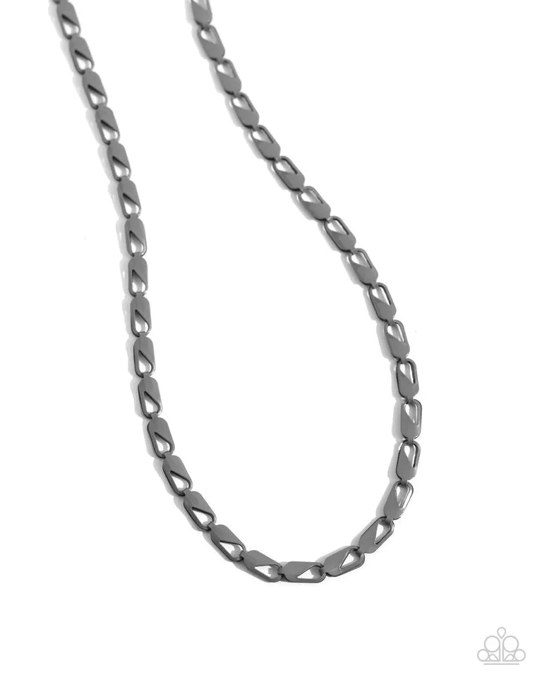 Paparazzi Necklace ~ Casually Charged - Silver