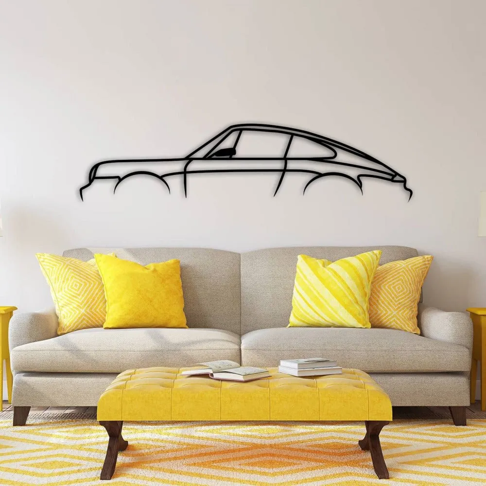 Porsche 930 Sports Car Silhouette