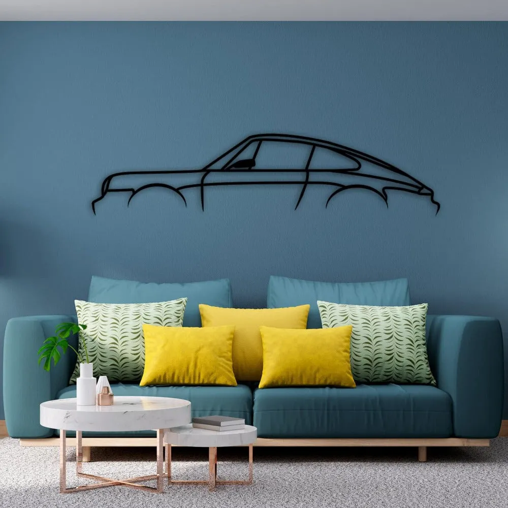 Porsche 930 Sports Car Silhouette