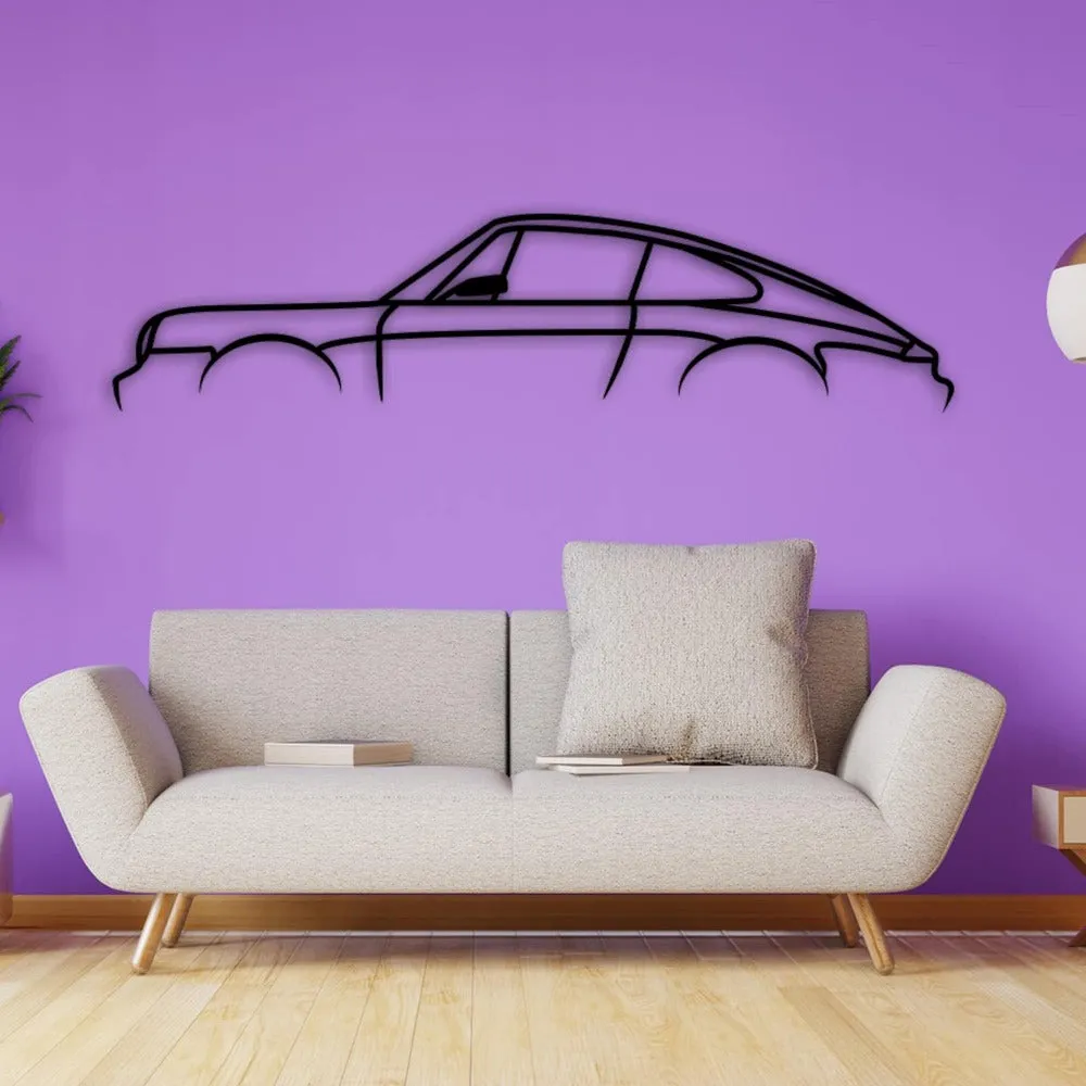 Porsche 930 Sports Car Silhouette