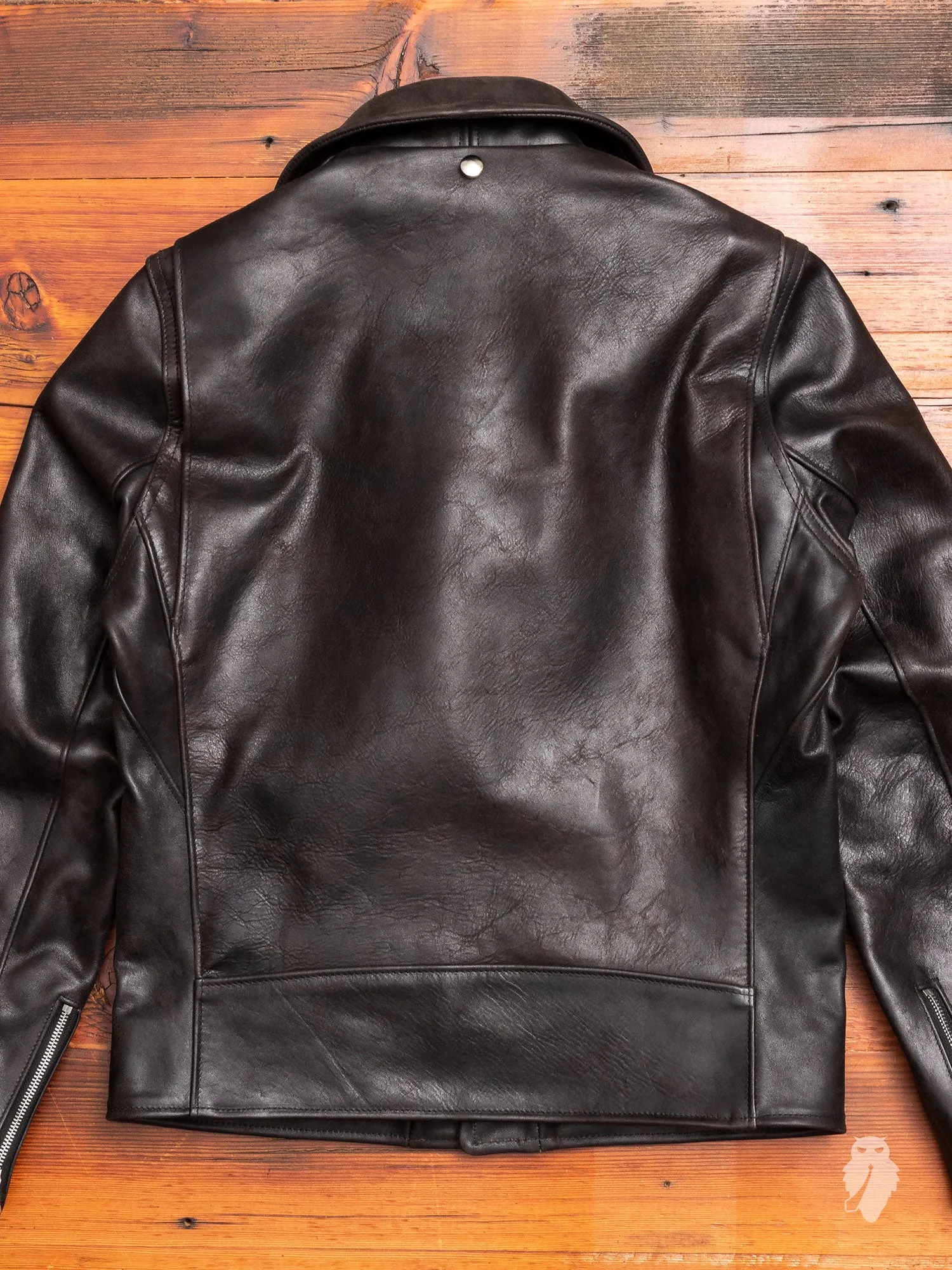 "3sixteen x Schott NYC" Perfecto Leather Jacket in Black