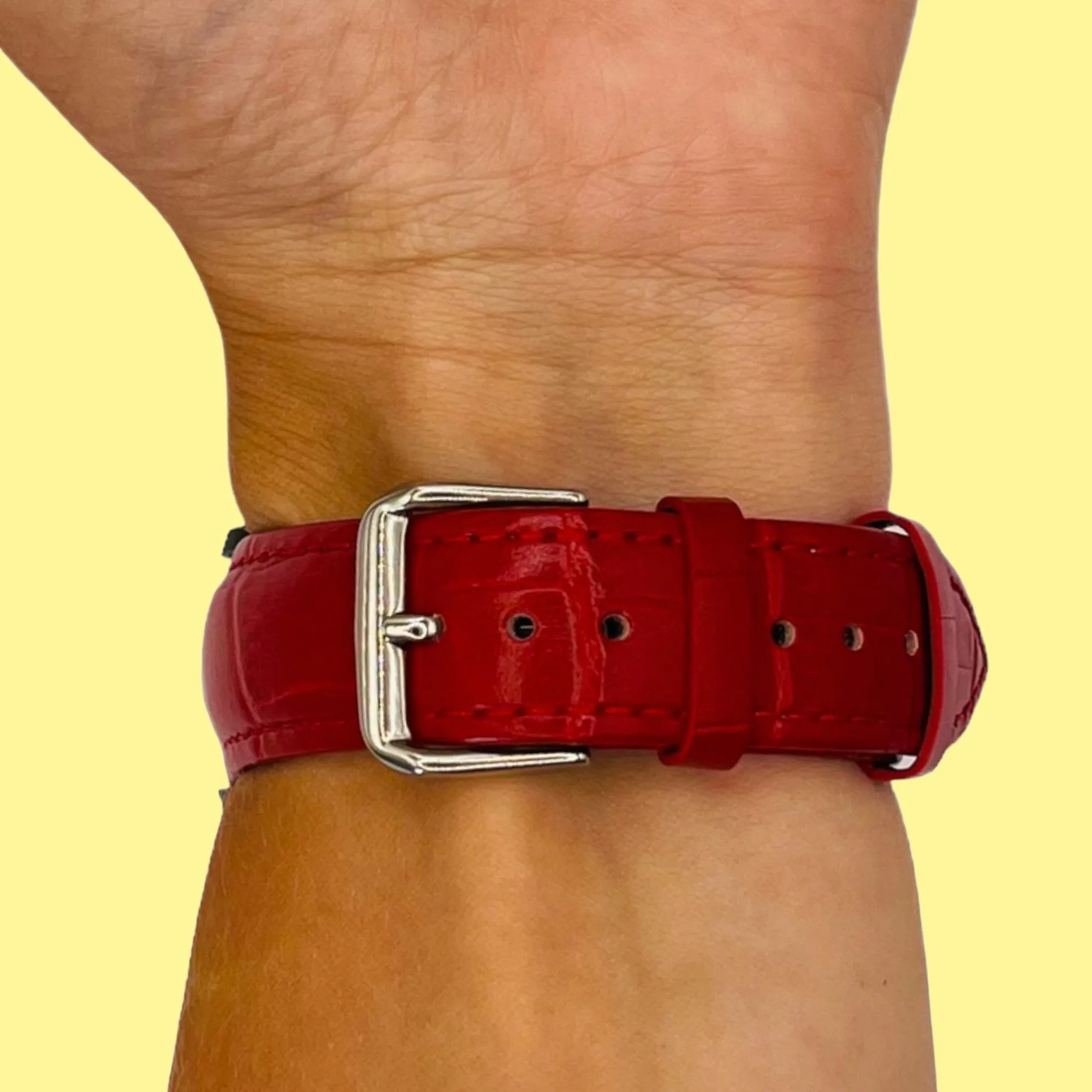 Snakeskin Leather Watch Straps Compatible with the Samsung Galaxy Watch 4 Classic (42mm & 46mm)