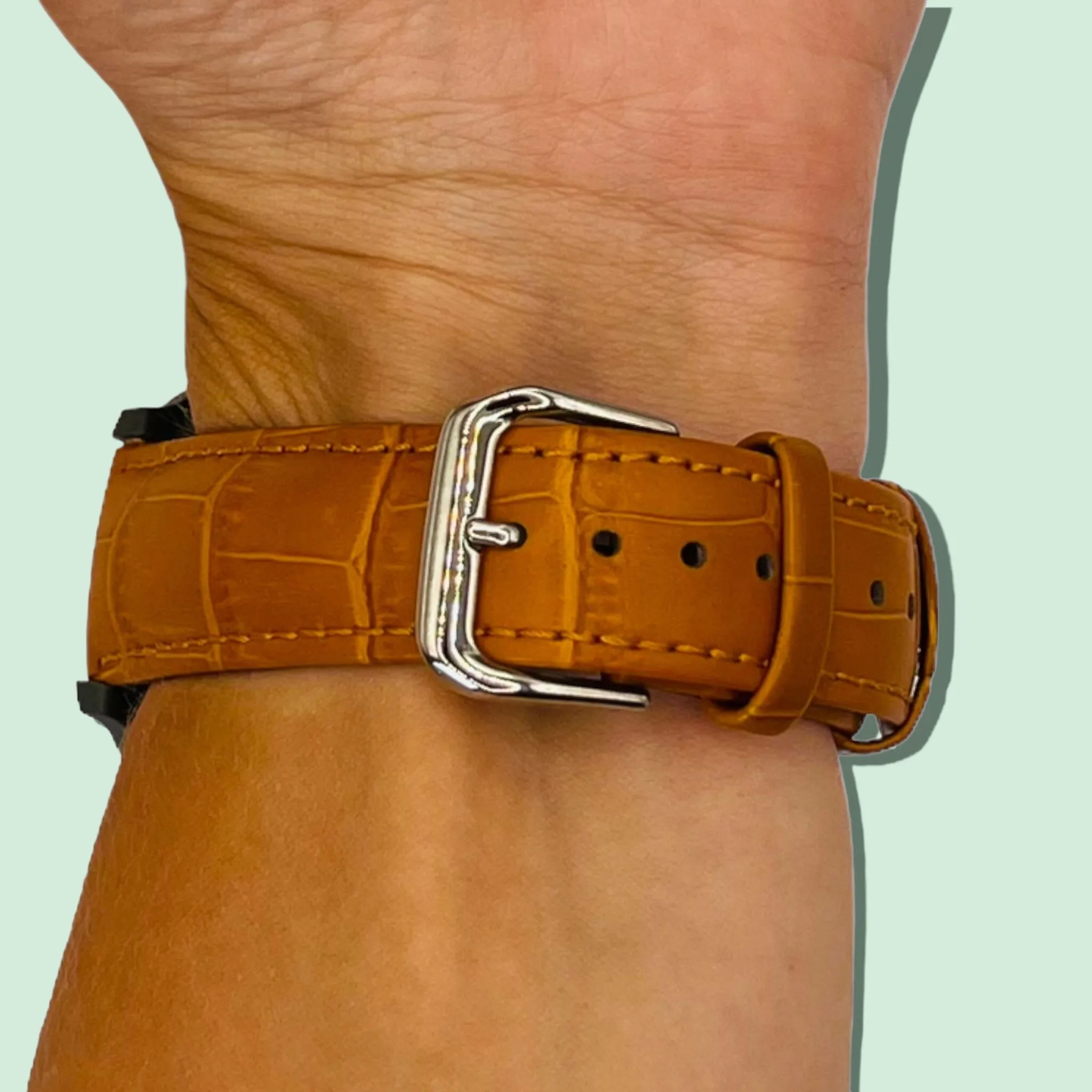 Snakeskin Leather Watch Straps Compatible with the Samsung Galaxy Watch 4 Classic (42mm & 46mm)