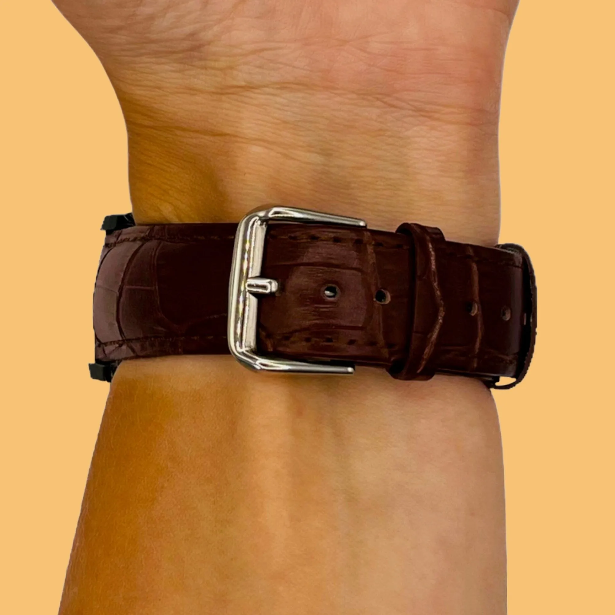 Snakeskin Leather Watch Straps Compatible with the Samsung Galaxy Watch 4 Classic (42mm & 46mm)