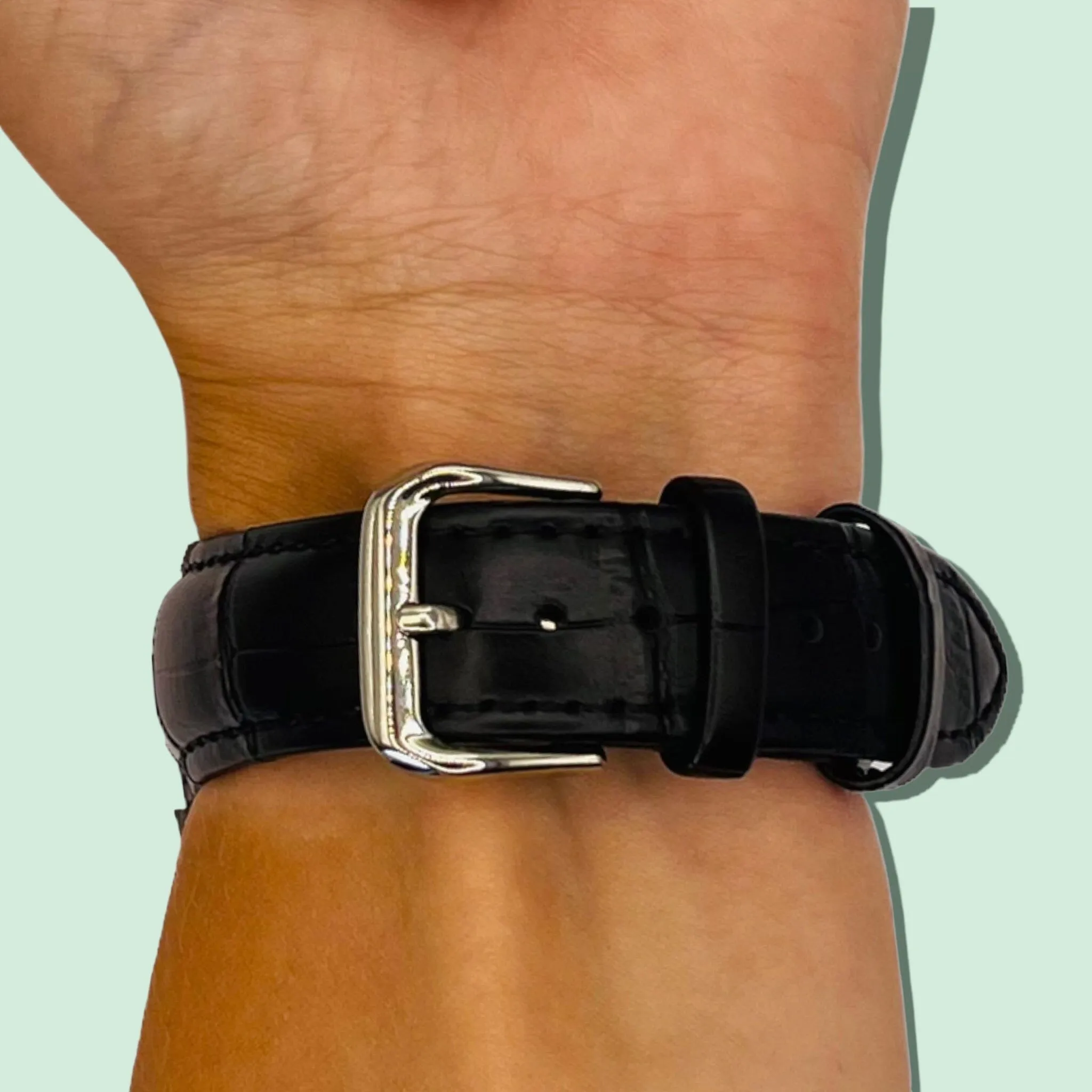 Snakeskin Leather Watch Straps Compatible with the Samsung Galaxy Watch 4 Classic (42mm & 46mm)