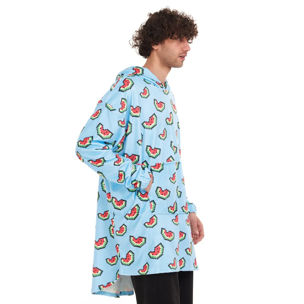Snuggs Blanket Hoodie Light blue Watermelon