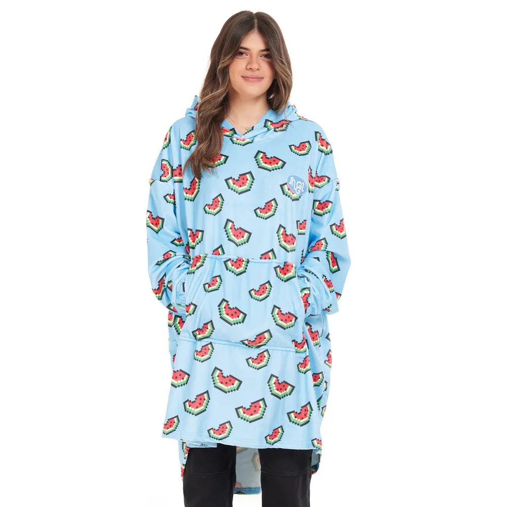 Snuggs Blanket Hoodie Light blue Watermelon