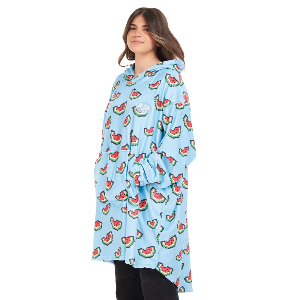 Snuggs Blanket Hoodie Light blue Watermelon
